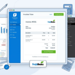 A side-by-side view of freelance accounting software for freelancers dashboards showing invoicing and expense tracking features