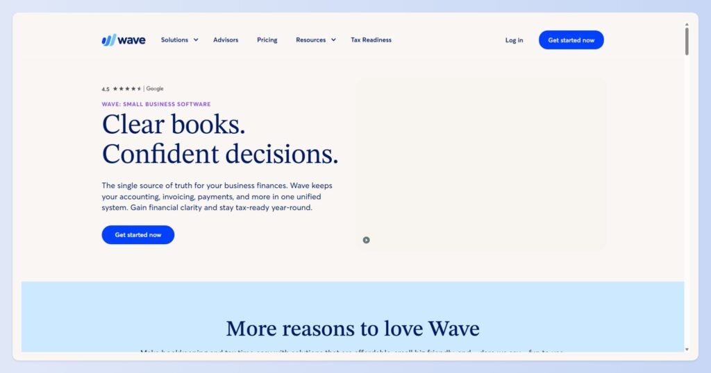 Wave invoicing and accounting dashboard, a free billing tool for freelancers