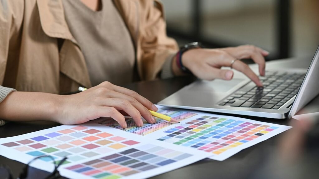 Freelance designer building a standardized workflow with templates and checklists