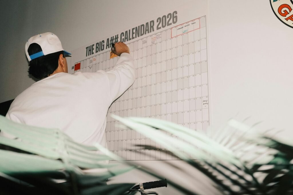 Freelancer planning a focused to-do list using the 1-3-5 rule method